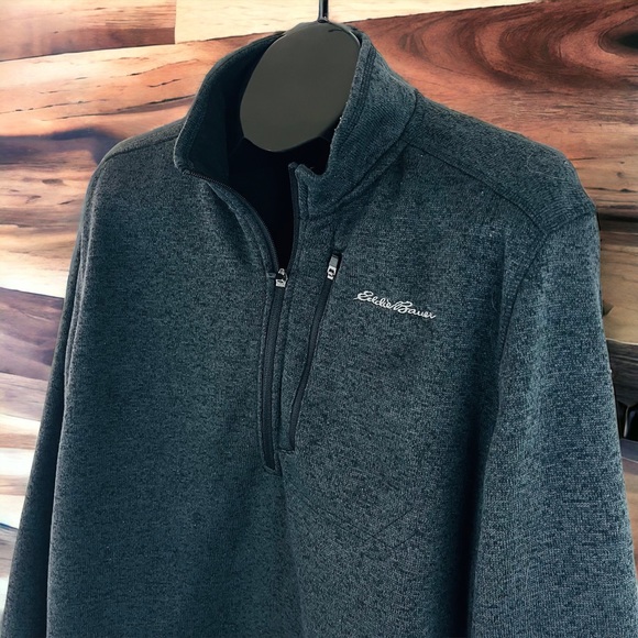 Eddie Bauer XL Thermal Knit Zip-Up Jacket Cozy Polyester Outerwear Posh Style - Picture 8 of 10